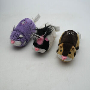 Lot of 3 Zhu Zhu Pets Hamsters Tex, Princess Dashington, Roxie 2008 2009 Rare